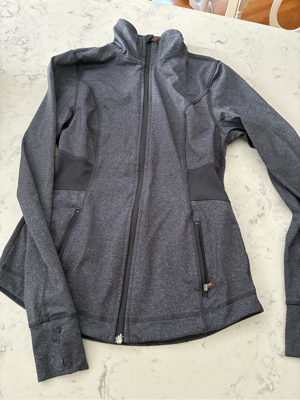 Old Navy SzXS Heathered Navy  Zip-Up Athletic Jacket